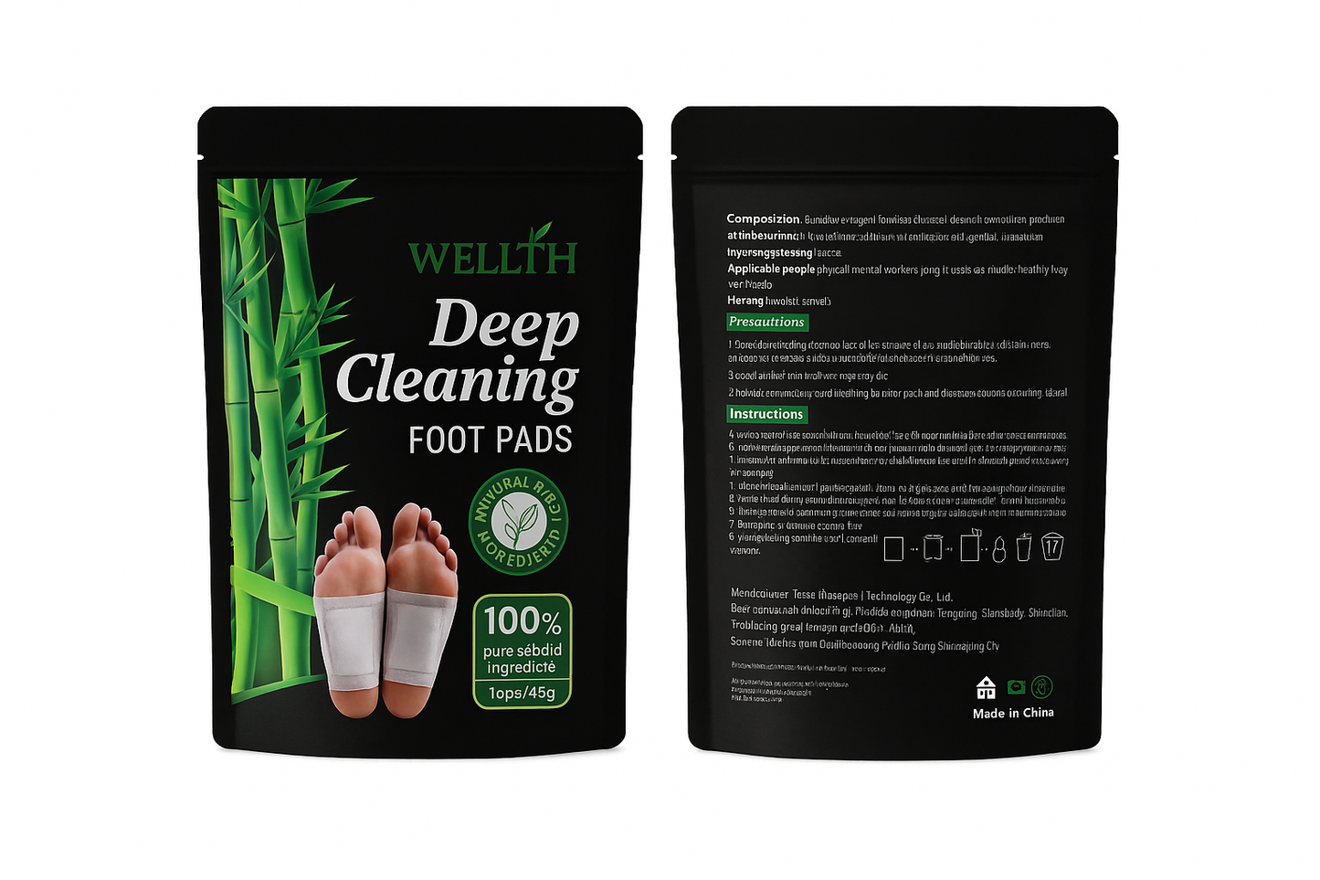 Natural Bamboo Charcoal Multifunctional Adhesive Foot Pads