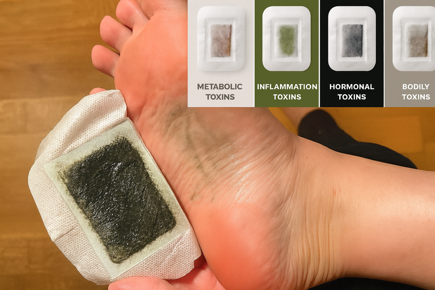Natural Bamboo Charcoal Multifunctional Adhesive Foot Pads